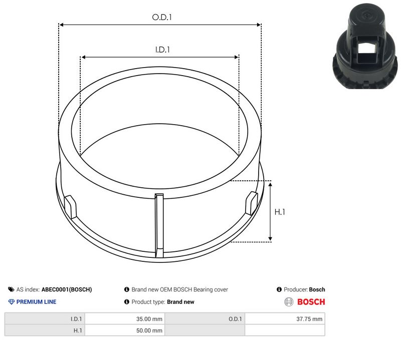 AS-PL ABEC0001(BOSCH) Protective Cap, alternator