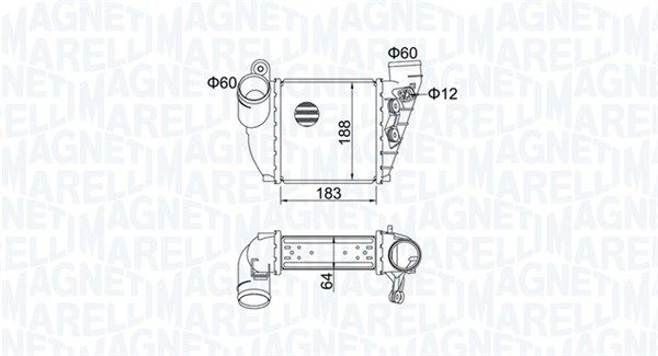 Охолоджувач наддувального повітря, Magneti Marelli 351319204740