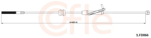 COFLE huzal, rögzítőfék 92.1.FD066