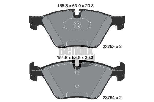 BENDIX Braking fékbetétkészlet, tárcsafék BPD1263