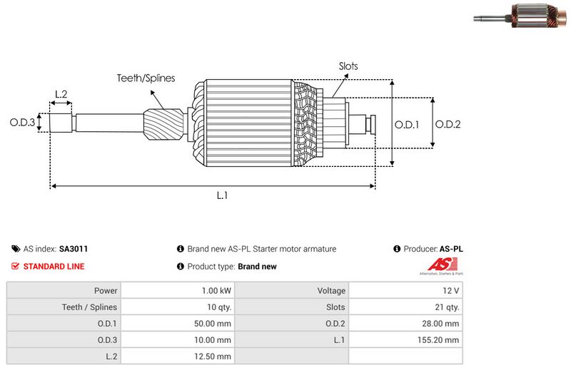 Ankur, starter, AS-PL SA3011