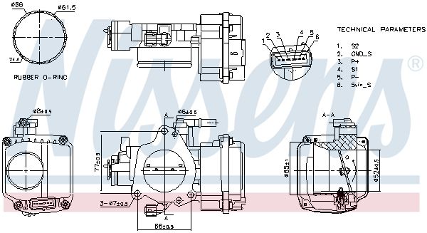 NISSENS 955126 Throttle Body