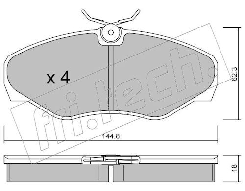 fri.tech. 347.2 Brake Pad Set, disc brake