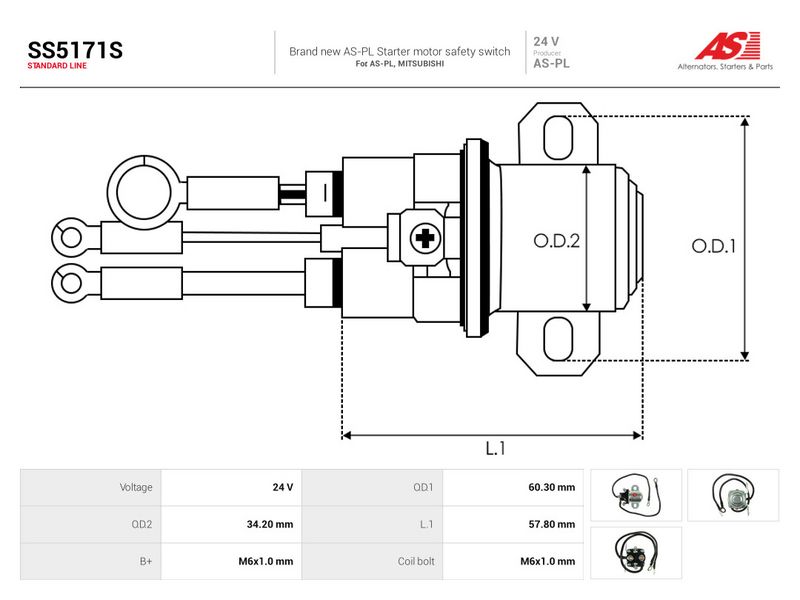 Magnetlülitus, starter, AS-PL SS5171S