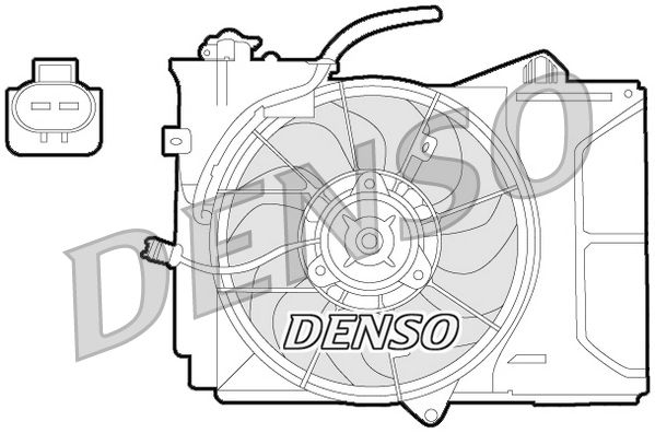 DENSO ventilátor, motorhűtés DER50001