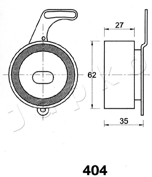 JAPKO 45404 Tensioner, timing belt