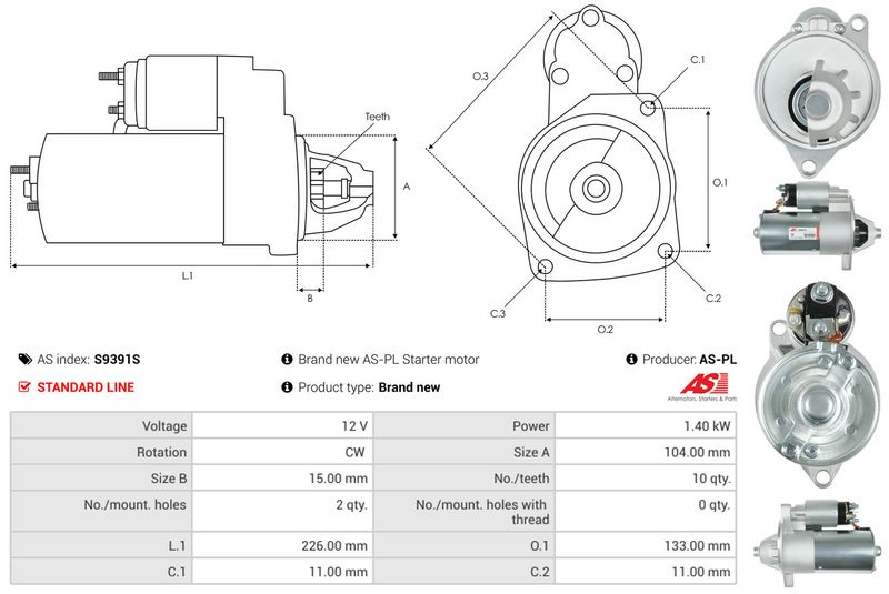 AS-PL S9391S Starter