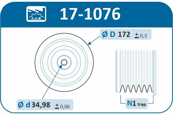 Шків, колінчатий вал, Ijs 17-1076