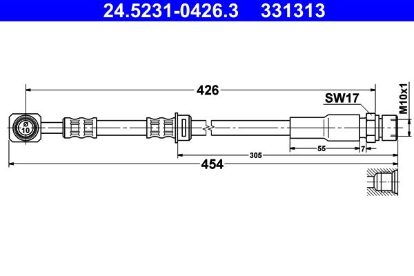 ATE fékcső 24.5231-0426.3