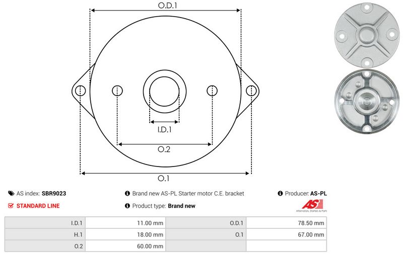 AS-PL SBR9023 Starter Lid, carburettor