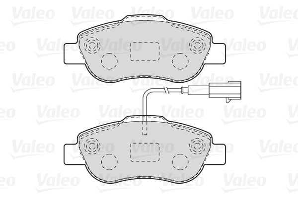 Комплект гальмівних накладок, дискове гальмо, Valeo 301015