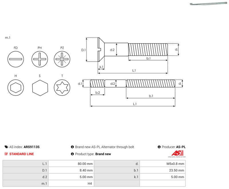 AS-PL ARS9113S Repair Set, alternator