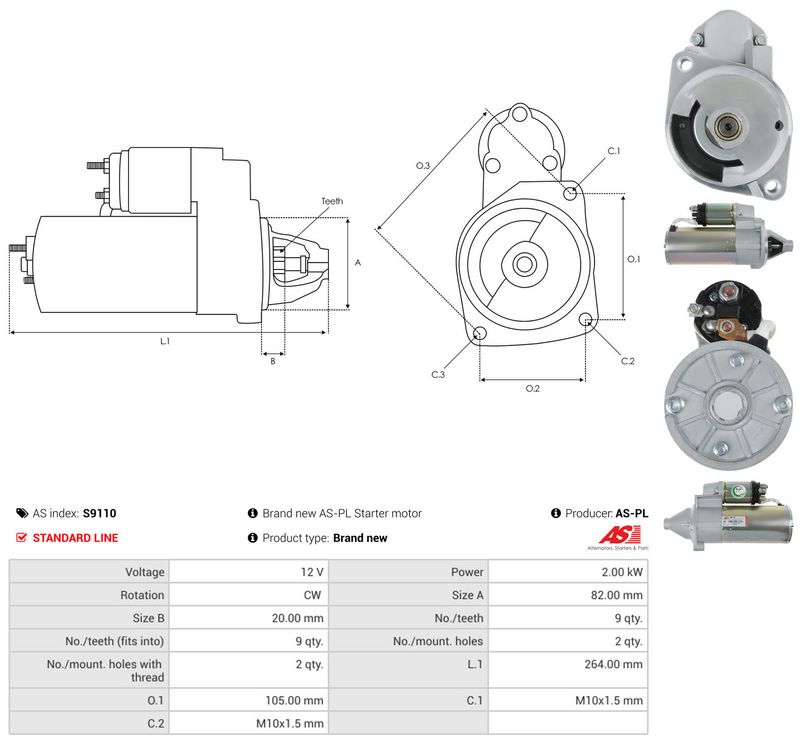 AS-PL S9110 Starter