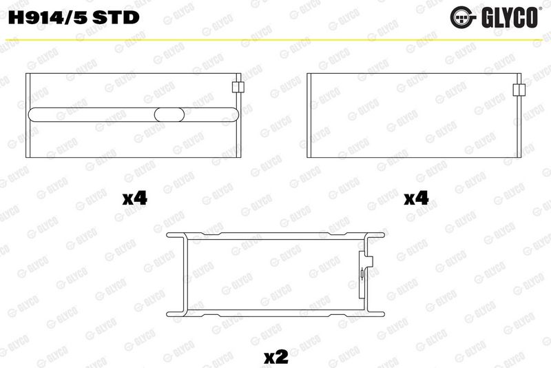 Coussinet+vilebrequin GLYCO H914/5 STD