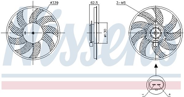 NISSENS ventilátor, motorhűtés 850105