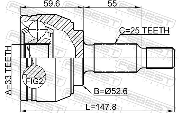 FEBEST 2410-DUST Joint Kit, drive shaft