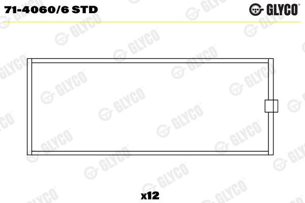 Підшипник шатуна, Glyco 71-4060/6STD