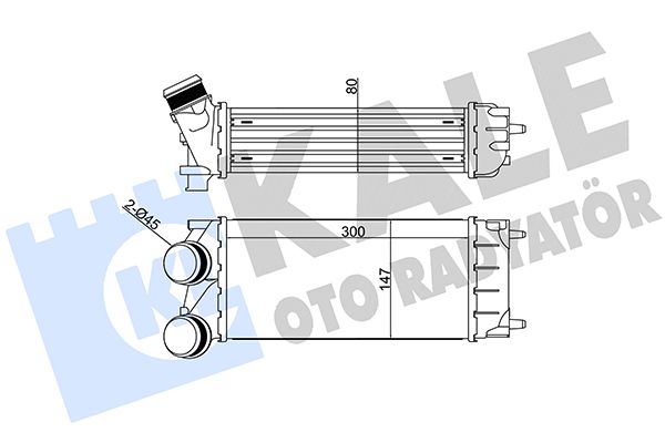 KALE CITROEN інтеркулер Berlingo 08-,C4 II,DS4/5,Peugeot 308,3008,5008,Partner 1.2/1.6HDI