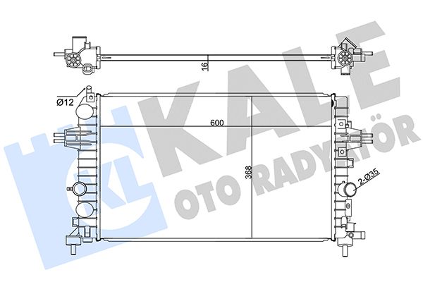 KALE OPEL радиатор охлаждения Astra H, Zafira B 1.6/1.8