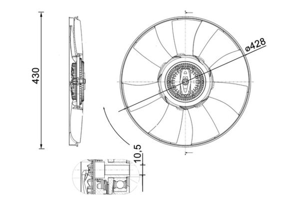 MAHLE ventilátor, motorhűtés CFF 529 000P