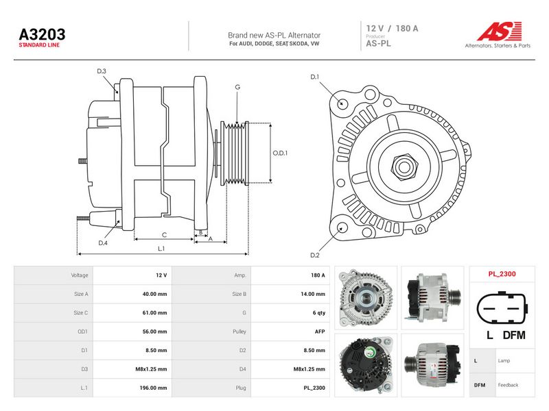Generaator, AS-PL A3203