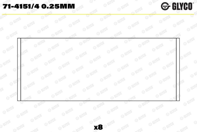 Coussinet+bielle GLYCO 71-4151/4 0.25mm