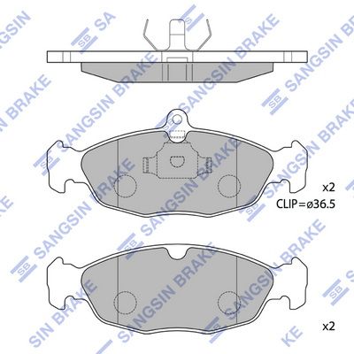 Комплект гальмівних накладок, дискове гальмо, Hi-Q SP1220