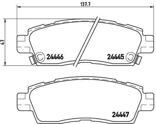 BREMBO Remblokkenset, schijfrem P 10 010