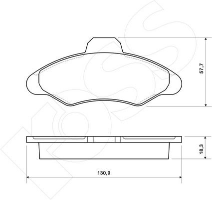1-GNC R-462 - Brake Pad Set, disc brake