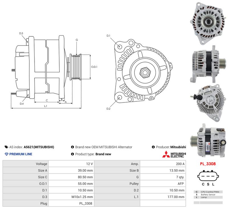 Prekės atitinka OEM kodą: A003TX2481AM