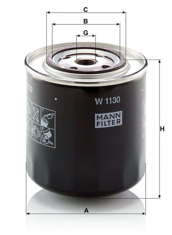 Oliefilter past: IVECO DAILY I  RVI B  VOLVO 850, S70, S80 I, V70 I, V70 II  ALFA ROMEO AR 6, AR 8  AUDI 100 C3, 100 C4, A6 C4  FIAT 131, 132, ARGENTA, DUCATO  LADA NIVA 1.7-2.5D 01.76-12.15