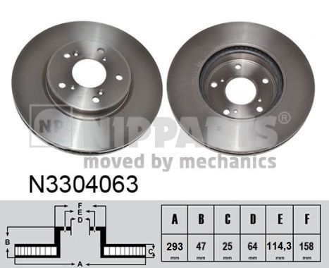 Гальмівний диск, Nipparts N3304063