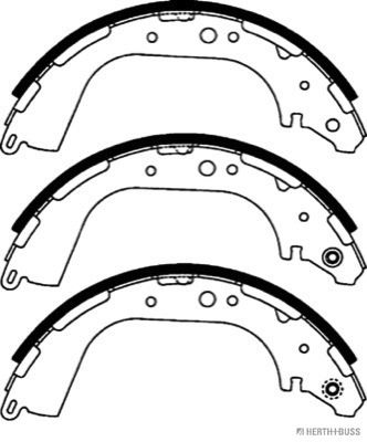 Комплект гальмівних колодок, Herth+Buss Jakoparts J3501045