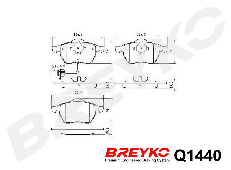 DAVID VASCO Q1440 Brake Pad Set, disc brake