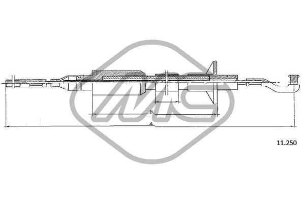 Metalcaucho huzal, kuplungműködtetés 82380