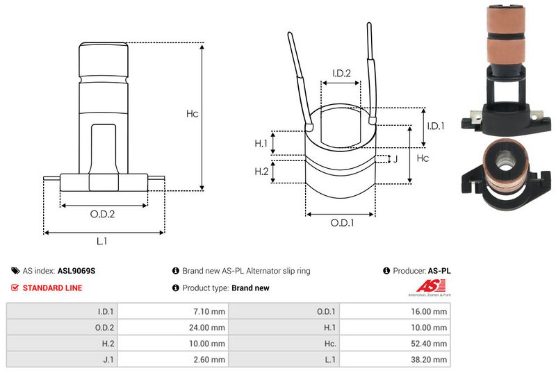 Rõngas, generaator, AS-PL ASL9069S