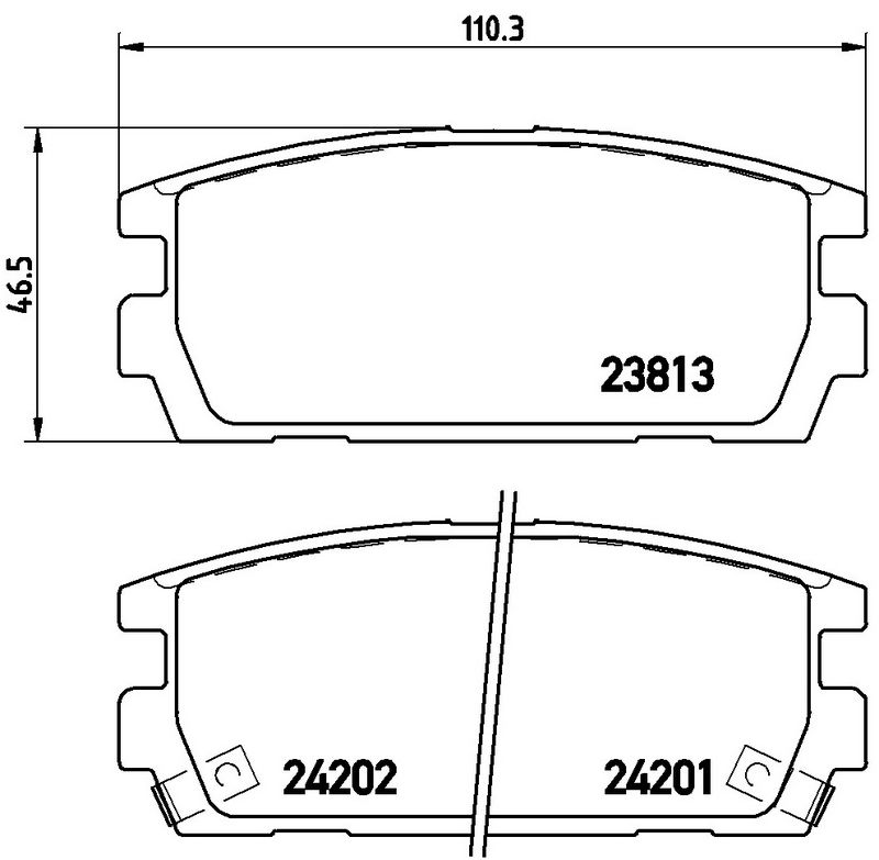 BREMBO P30021 Brake Pad Set, disc brake