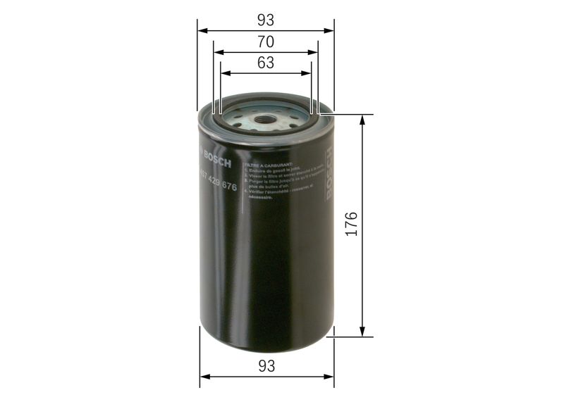 BOSCH 1 457 429 676 Fuel Filter