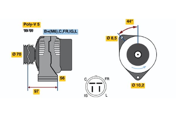 Bosch Alternator 0 986 045 961