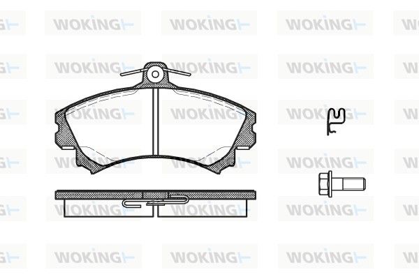 Комплект гальмівних накладок, дискове гальмо, Woking P490321