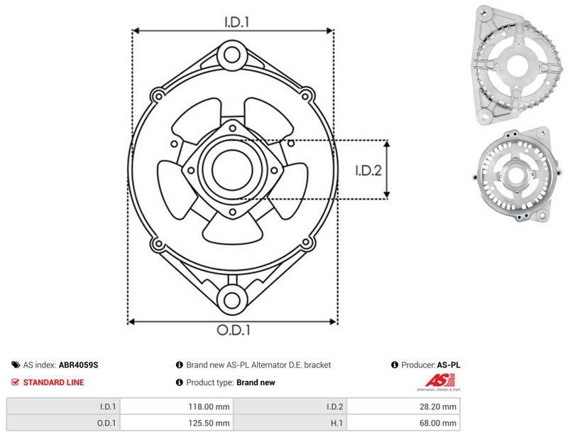 Kaitsekate, generaator, AS-PL ABR4059S