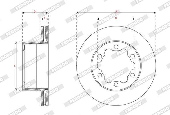 FERODO Disque de frein DDF3105C-1