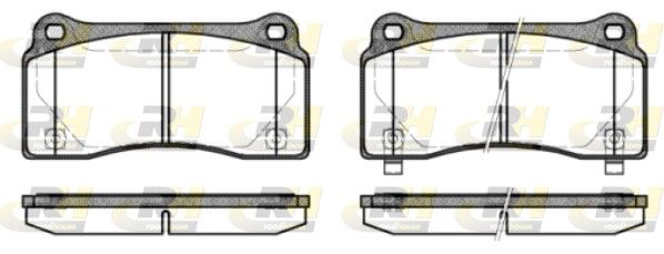 Комплект гальмівних накладок, дискове гальмо, Roadhouse 298330