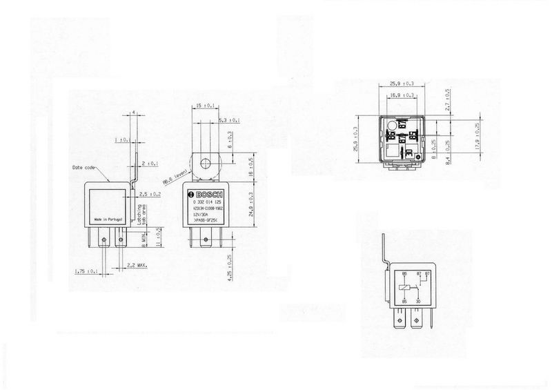 BOSCH 0332014125 Pagrindinė relė