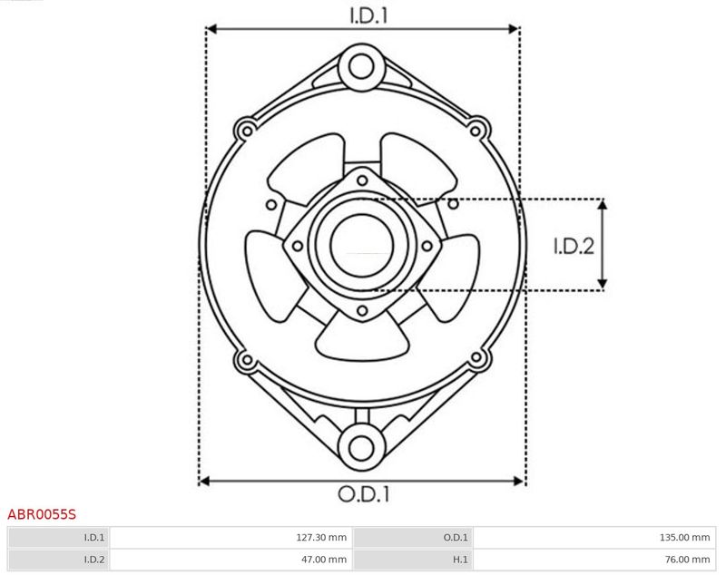 Тримач, фланець привода генератора, Auto Starter ABR0055S