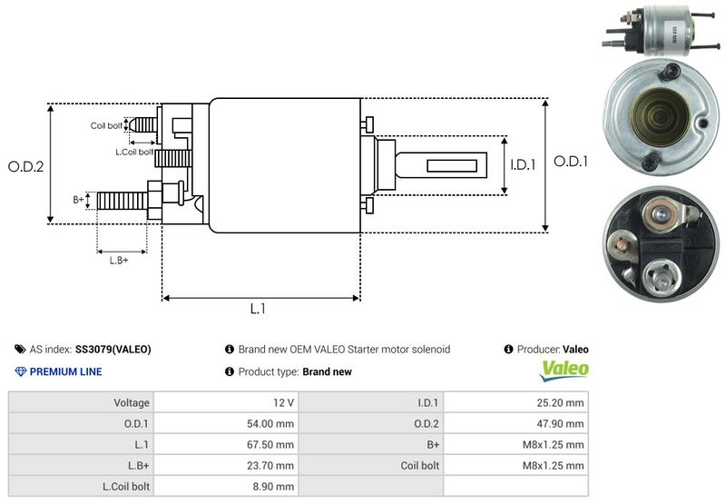 AS-PL SS3079(VALEO) Solenoid Switch, starter
