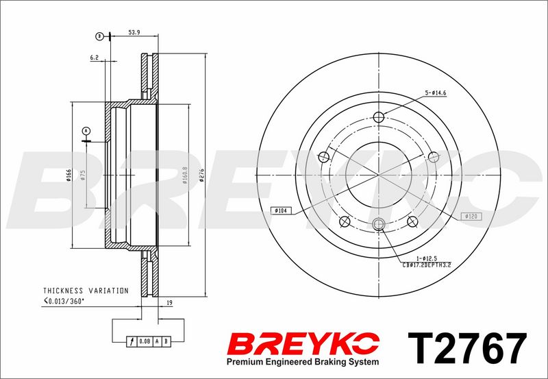 DAVID VASCO T2767 Brake Disc