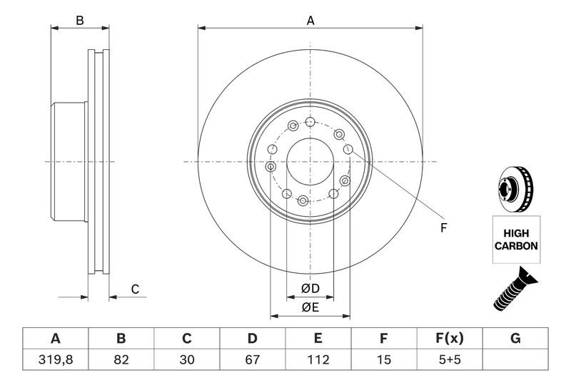 BOSCH 0 986 478 327 Brake Disc