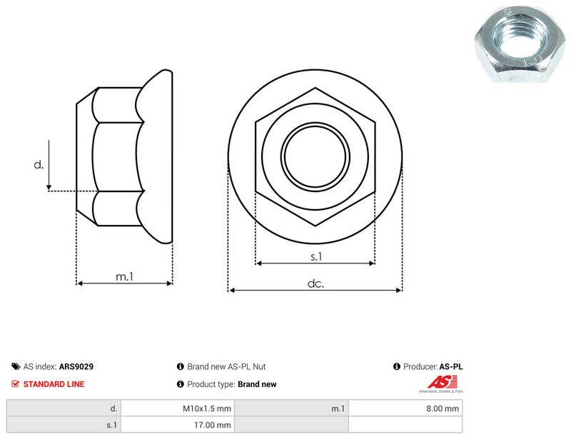 AS-PL ARS9029 Repair Set, alternator