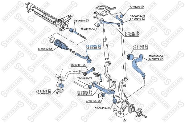 STELLOX 51-00300-SX Tie Rod End